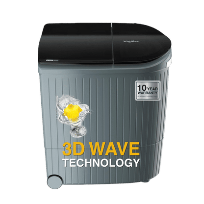 Whirlpool 8.5Kg 5 Star Semi- Automatic Washing Machine with 3D Wave Technology (Hydrowash Premier, 30282, Silver)