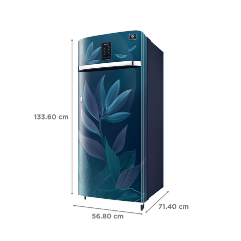 SAMSUNG 215 Litres 4 Star Direct Cool Single Door Refrigerator (RR23C2E249U/HL, Paradise Blue)