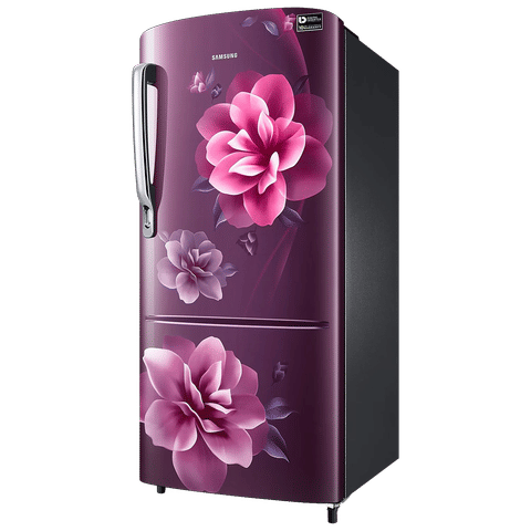 SAMSUNG 183 Litres 4 Star Direct Cool Single Door Refrigerator with Antibacterial Gasket (RR20C1724CR/HL, Camellia Purple)