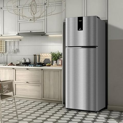 Whirlpool Intellifresh DF278 231 Litres 2 Star Frost Free Double Door Refrigerator with 6th Sense Technology (Grey)