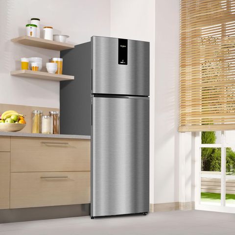 Whirlpool Intellifresh DF278 231 Litres 2 Star Frost Free Double Door Refrigerator with 6th Sense Technology (Grey)