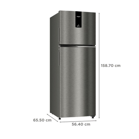 Whirlpool Intellifresh DF278 231 Litres 2 Star Frost Free Double Door Refrigerator with 6th Sense Technology (Grey)