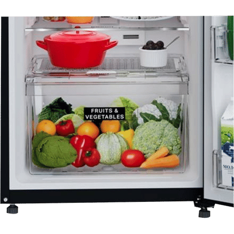 Whirlpool Intellifresh 278GD 231 Litres 2 Star Frost Free Double Door Refrigerator with 6th Sense Technology (Black)