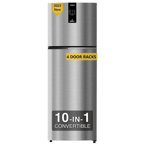 Whirlpool Intellifresh Pro 259 Litres 2 Star Frost Free Double Door Convertible Refrigerator with 6th Sense Technology (Grey)