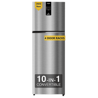 Whirlpool Intellifresh Pro 308 Litres 2 Star Frost Free Double Door Convertible Refrigerator with 6th Sense Technology (Grey)