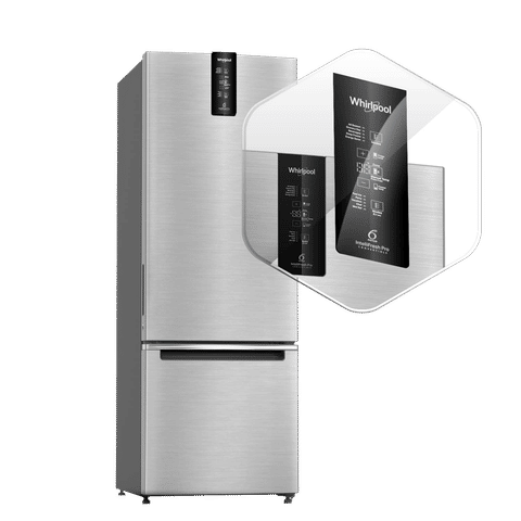 Whirlpool Intellifresh Pro 285 Litres 2 Star Frost Free Double Door Bottom Mount Convertible Refrigerator with 6th Sense Technology (IFPRO BM INV CNV 3, Grey)