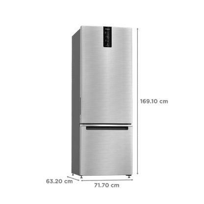 Whirlpool Intellifresh Pro 285 Litres 2 Star Frost Free Double Door Bottom Mount Convertible Refrigerator with 6th Sense Technology (IFPRO BM INV CNV 3, Grey)