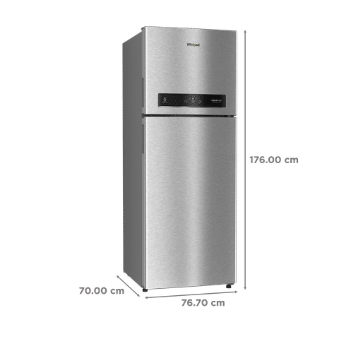 Whirlpool Intellifresh 480 431 Litres 2 Star Frost Free Double Door Convertible Refrigerator with 6th Sense Technology (Grey)