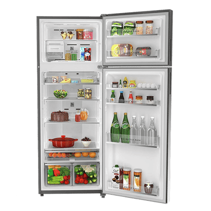 Whirlpool Intellifresh 480 431 Litres 2 Star Frost Free Double Door Convertible Refrigerator with 6th Sense Technology (Grey)