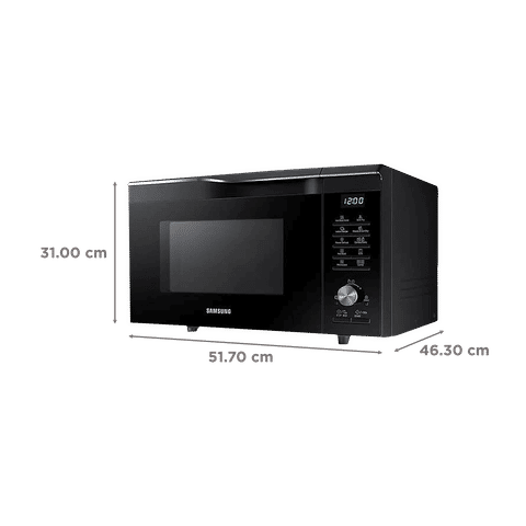 SAMSUNG MC28A6036QK 28L Convection Microwave Oven with SLIM FRY Technology (Black)