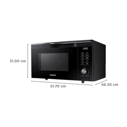 SAMSUNG MC28A6036QK 28L Convection Microwave Oven with SLIM FRY Technology (Black)