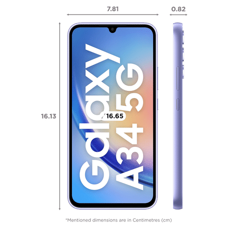 SAMSUNG Galaxy A34 5G (8GB RAM, 256GB, Awesome Violet)