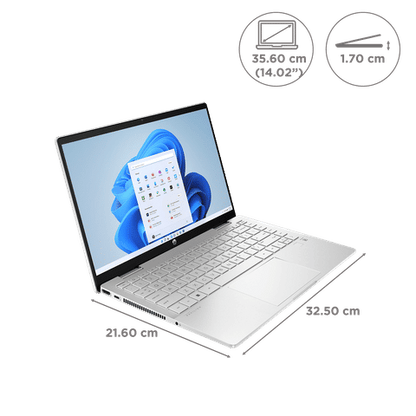 HP Pavilion X360 Intel Core i5 13th Gen (14 inch, 16GB, 1TB, Windows 11 Home, MS Office 2021, Intel Iris Xe, Full HD IPS Display, Natural Silver, 7N760PA)