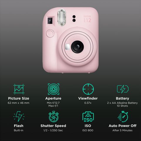 FUJIFILM Instax Mini 12 Instant Camera (Blossom Pink)