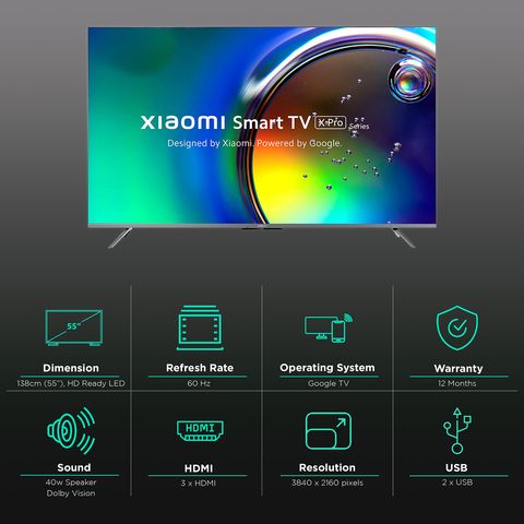 Xiaomi X Pro Series 139 cm (55 inch) 4K Ultra HD LED Google TV with Dolby Vision & Dolby Atmos