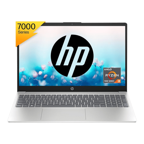 HP 15-fc0026AU AMD Ryzen 3 (15.6 inch, 8GB, 512GB, Windows 11, MS Office 2021, AMD Radeon, FHD Display, Natural Silver, 7L030PA)