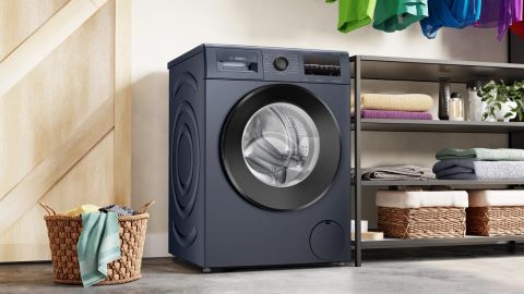 BOSCH 8 Kg 5 Star Inverter Fully Automatic Front Load Washing Machine (WAJ2846TIN, LED Display, Dark Lake)