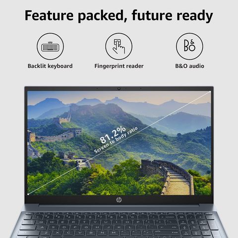 HP Pavilion 15-eg3081TU Intel Core i5 13th Gen (15.6 inch, 16GB, 512GB, Windows 11 Home, MS Office 2021, Intel Iris Xe, Full HD IPS Display, Fog Blue, 875N6PA)