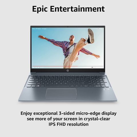 HP Pavilion 15-eg3081TU Intel Core i5 13th Gen (15.6 inch, 16GB, 512GB, Windows 11 Home, MS Office 2021, Intel Iris Xe, Full HD IPS Display, Fog Blue, 875N6PA)