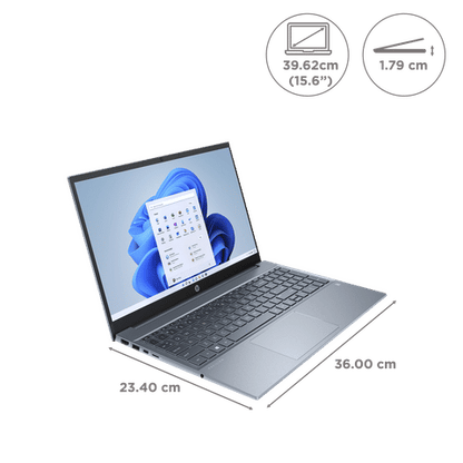 HP Pavilion 15-eg3081TU Intel Core i5 13th Gen (15.6 inch, 16GB, 512GB, Windows 11 Home, MS Office 2021, Intel Iris Xe, Full HD IPS Display, Fog Blue, 875N6PA)