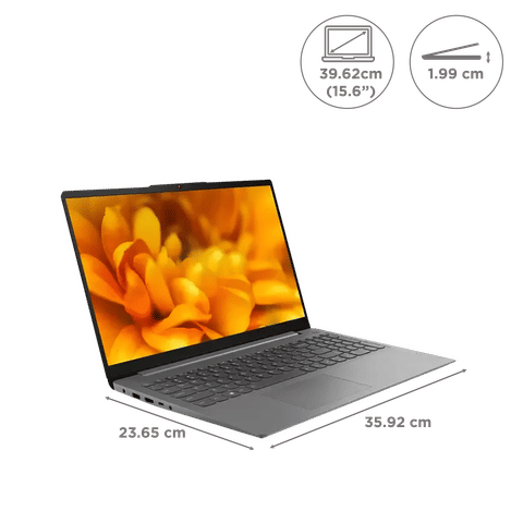 Lenovo IdeaPad 3 15ITL6 Intel Core i3 11th Gen (15.6 inch, 8GB, 256GB, Windows 11 Home, MS Office 2021, Intel UHD Graphics, FHD IPS Display, Arctic Grey, 82H803HLIN)