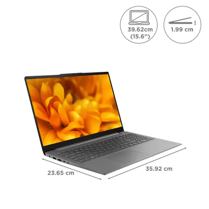 Lenovo IdeaPad 3 15ITL6 Intel Core i3 11th Gen (15.6 inch, 8GB, 256GB, Windows 11 Home, MS Office 2021, Intel UHD Graphics, FHD IPS Display, Arctic Grey, 82H803HLIN)