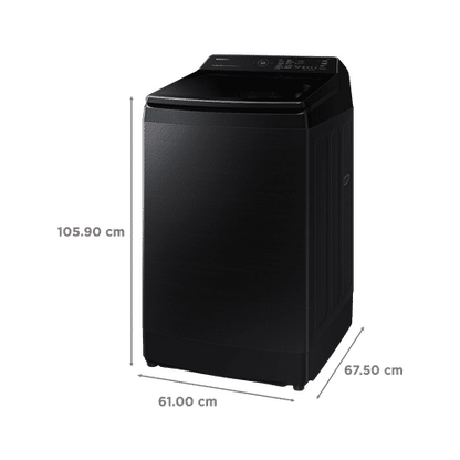 SAMSUNG 11 kg 5 Star Inverter Fully Automatic Top Load Washing Machine (WA11CG5886BVTL, Diamond Drum, Black Caviar)