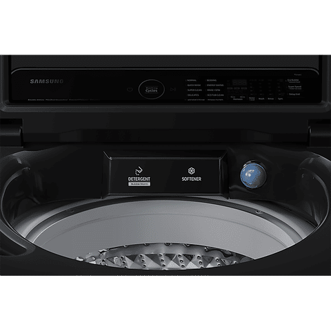 SAMSUNG 13 kg 5 Star Inverter Fully Automatic Top Load Washing Machine (WA13CG5886BVTL, Diamond Drum, Black Caviar)