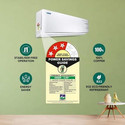 Blue Star Y Series 5 in 1 Convertible 1.5 Ton 3 Star Inverter Split AC with Self Diagnosis (Copper Condenser, ID318YKU)