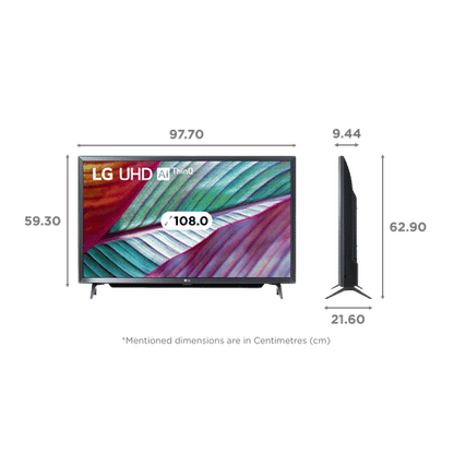 LG UR77 108 cm (43 inch) 4K Ultra HD LED WebOS TV with AI Processor 4K Gen6 (2023 model)