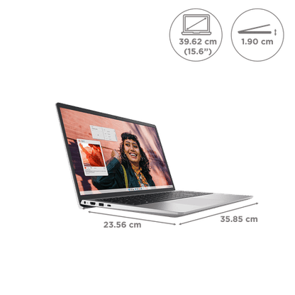 DELL Inspiron 3530 Intel Core i3 13th Gen Thin and Light Laptop (8GB, 512GB SSD, Windows 11 Home, 15.6 inch FHD LED Backlit Display, MS Office 2021, Platinum Silver, 1.62 KG)