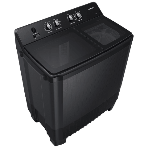 SAMSUNG 8 kg 5 Star Semi Automatic Washing Machine with Hexa Storm Pulsator (WT80B3560GB/TL, Dark Gray)