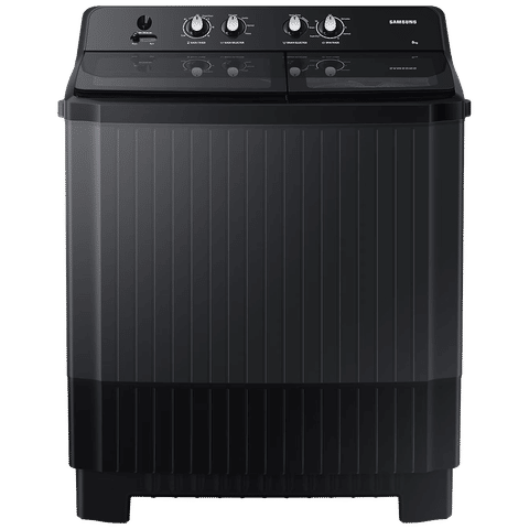 SAMSUNG 8 kg 5 Star Semi Automatic Washing Machine with Hexa Storm Pulsator (WT80B3560GB/TL, Dark Gray)