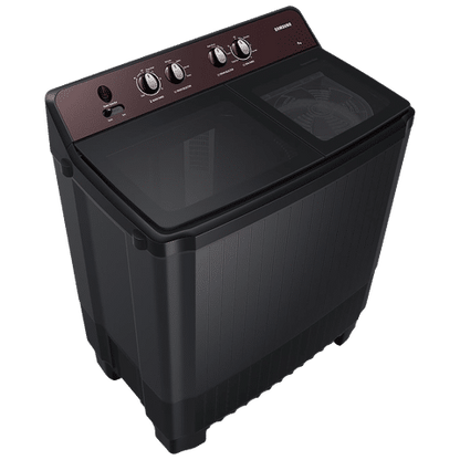 SAMSUNG 9 kg 5 Star Semi Automatic Washing Machine with Hexa Storm Pulsator (WT90B3560RB/TL, Dark Gray)