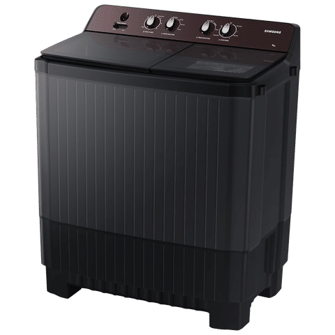 SAMSUNG 9 kg 5 Star Semi Automatic Washing Machine with Hexa Storm Pulsator (WT90B3560RB/TL, Dark Gray)