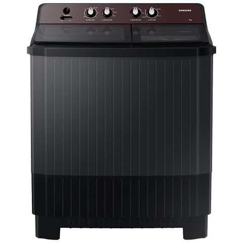 SAMSUNG 9 kg 5 Star Semi Automatic Washing Machine with Hexa Storm Pulsator (WT90B3560RB/TL, Dark Gray)