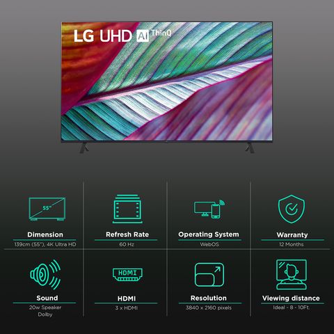 LG UR75 139 cm (55 inch) 4K Ultra HD LED WebOS TV with Gen5 AI Processor 4K