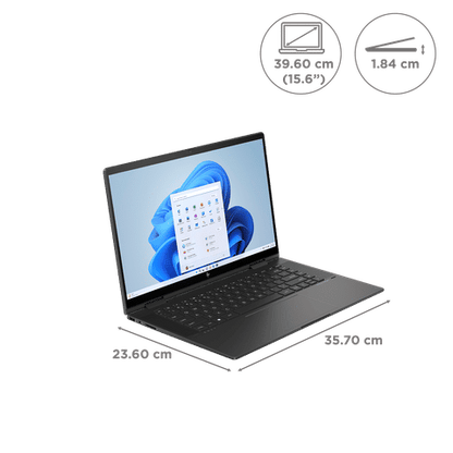 HP Envy x360 15-fh0015AU AMD Ryzen 5 (15.6 inch, 16GB, 512GB, Windows 11 Home, MS Office 2021, AMD Radeon, FHD IPS Display, Nightfall Black, 8C4S1PA)