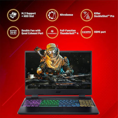 acer Nitro 5 Intel Core i5 12th Gen (15.6 inch, 16GB, 512GB, Windows 11 Home, NVIDIA GeForce RTX 3050, FHD IPS Display, Obsidian Black, UN.QFHSI.025)