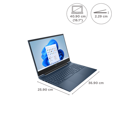 HP Victus 16-s0089AX AMD Ryzen 7 (16.1 inch, 16GB, 1TB, Windows 11 Home, MS Office 2021, NVIDIA GeForce RTX 3050, Full HD IPS Display, Performance Blue, 8L7Y4PA)