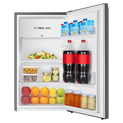 Hisense 94 Liters 3 Star Direct Cool Single Door Refrigerator with Reversible Door (RR94D4SSN, Silver)