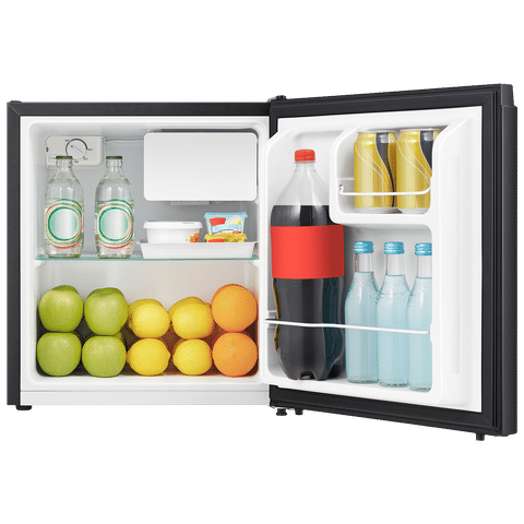 Hisense 45 Litres 4 Star Direct Cool Single Door Refrigerator with Separate Chiller Zone (RR46D4SBN, Black)