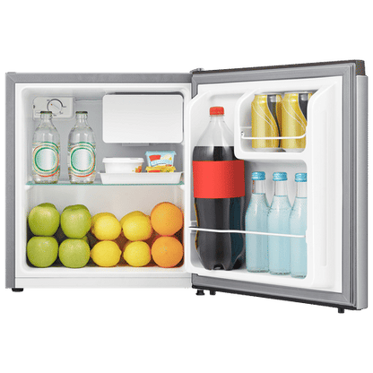 Hisense 46 Liters 4 Star Direct Cool Single Door Refrigerator with Reversible Door (RR46D4SSN, Silver)