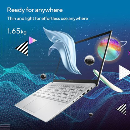 ASUS Vivobook Pro 15 AMD Ryzen 7 5th Gen (15.6 inch, 16GB, 1TB, Windows 11 Home, MS Office 2021, NVIDIA GeForce RTX 3050, Full HD OLED Display, Cool Silver, M3500QC-L1712WS)