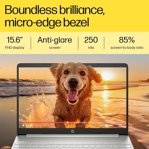 HP 15-fd0006TU Intel Core i3 13th Gen (15.6 inch, 8GB, 512GB, Windows 11 Home, MS Office 2021, Intel UHD, FHD Display, Natural Silver, 7P6Z8PA)