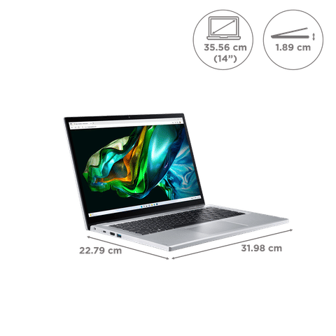 acer Aspire 3 Spin14 Intel Core i3 2-in-1 Laptop (8GB, 512GB SSD, Windows 11 Home, 14 inch WUXGA IPS Display, MS Office 2021, Pure Silver, 1.54 KG)