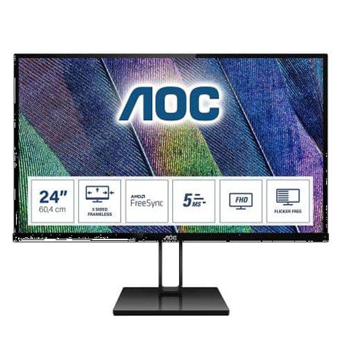 AOC 24V2Q 24 Inch FHD 75Hz IPS Panel 5MS AMD Freesync Gaming Monitor