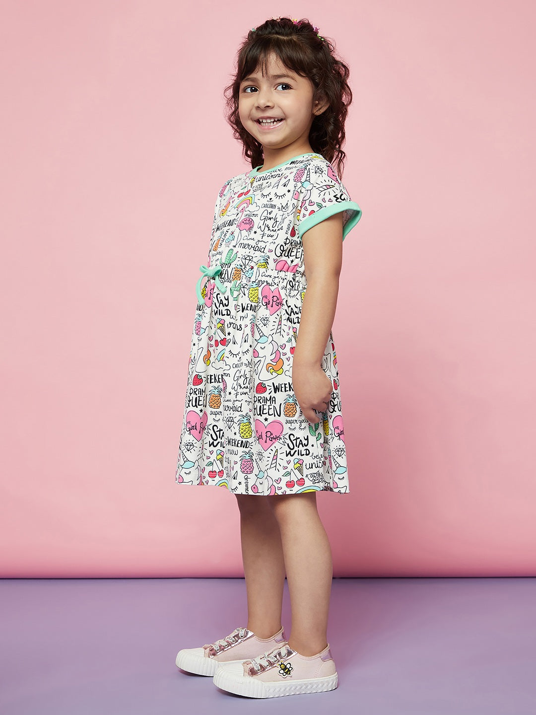 Kid Girl Fun Print Dress