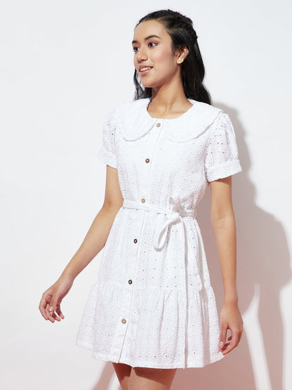 Girls Schiffili White Dress