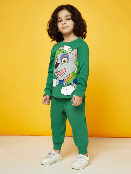 Boys Cotton Green Paw Patrol Night Wear Set